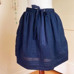 Anthropologie Odille Navy Layered Skirt Sz L